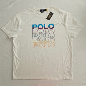 NWT Polo Ralph Lauren Men's White Cotton Classic Fit Spectre Logo S/S T-Shirt XL
